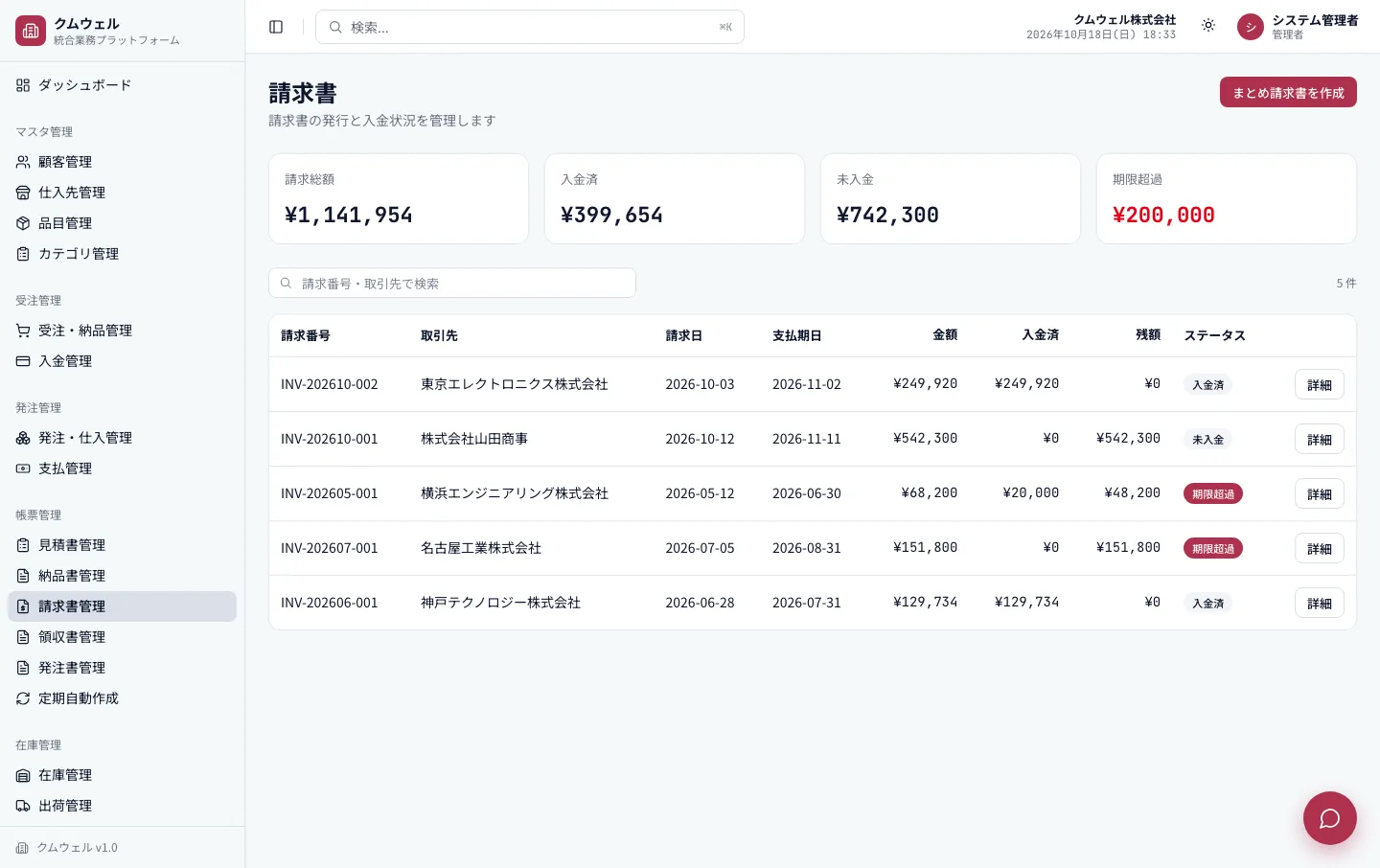 請求書管理
